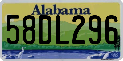 AL license plate 58DL296