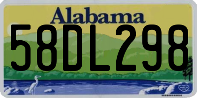 AL license plate 58DL298