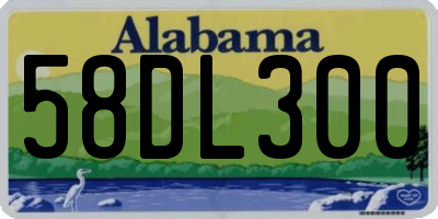 AL license plate 58DL300