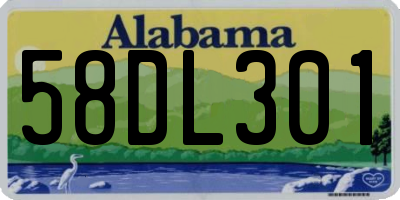 AL license plate 58DL301