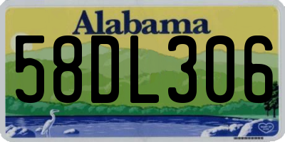 AL license plate 58DL306