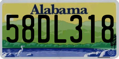 AL license plate 58DL318