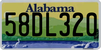 AL license plate 58DL320
