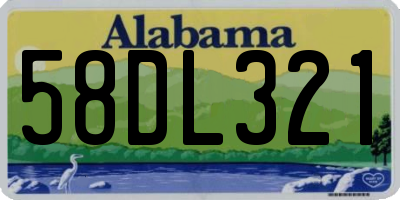 AL license plate 58DL321