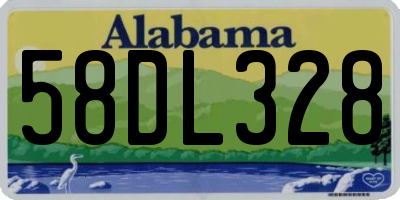 AL license plate 58DL328