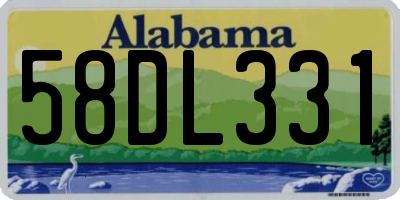 AL license plate 58DL331