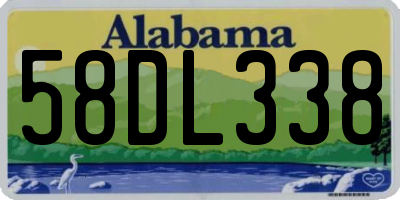 AL license plate 58DL338