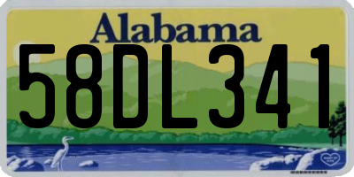 AL license plate 58DL341