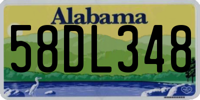 AL license plate 58DL348