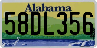 AL license plate 58DL356