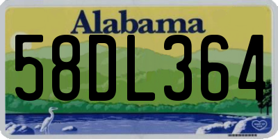 AL license plate 58DL364