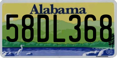 AL license plate 58DL368
