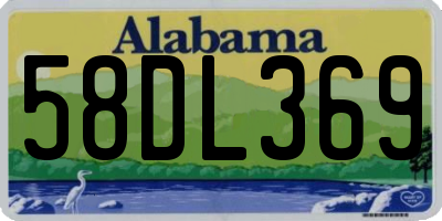 AL license plate 58DL369