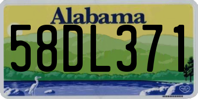 AL license plate 58DL371