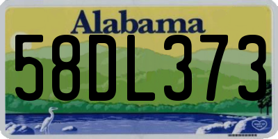 AL license plate 58DL373