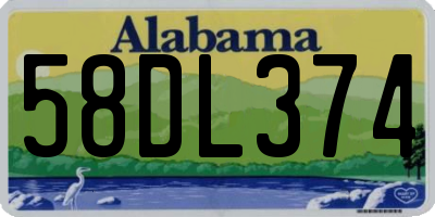AL license plate 58DL374