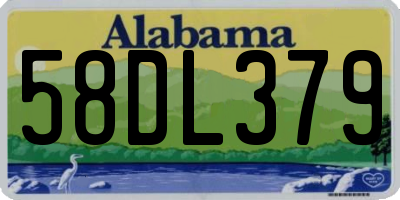 AL license plate 58DL379