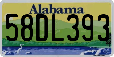 AL license plate 58DL393