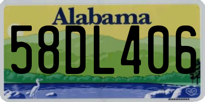 AL license plate 58DL406