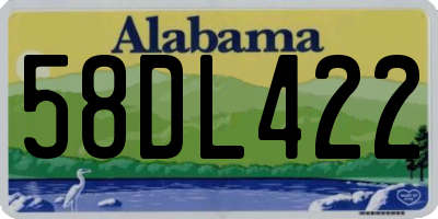 AL license plate 58DL422