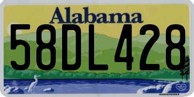 AL license plate 58DL428