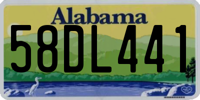 AL license plate 58DL441