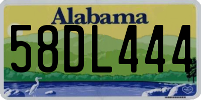 AL license plate 58DL444