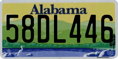 AL license plate 58DL446