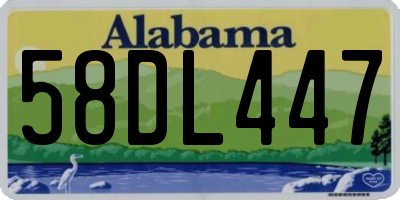 AL license plate 58DL447