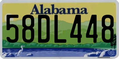 AL license plate 58DL448