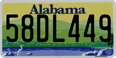 AL license plate 58DL449