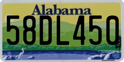 AL license plate 58DL450