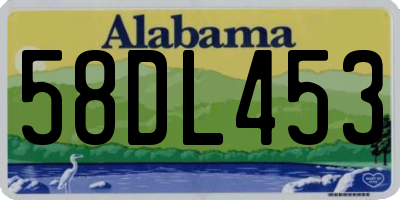 AL license plate 58DL453
