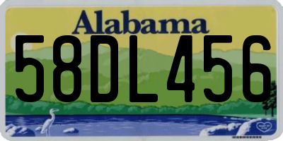 AL license plate 58DL456