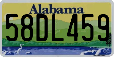 AL license plate 58DL459