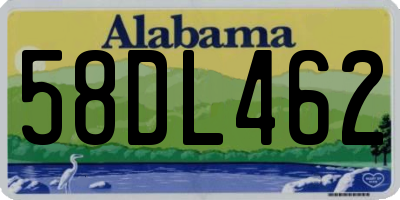 AL license plate 58DL462