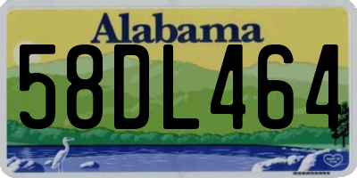 AL license plate 58DL464