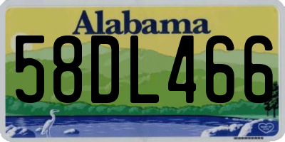 AL license plate 58DL466