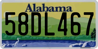AL license plate 58DL467