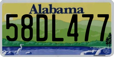 AL license plate 58DL477