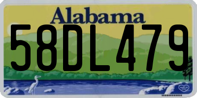 AL license plate 58DL479