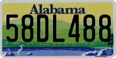 AL license plate 58DL488