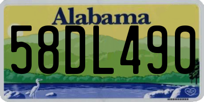 AL license plate 58DL490