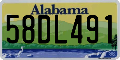 AL license plate 58DL491