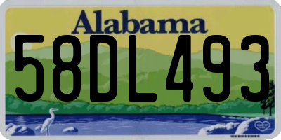 AL license plate 58DL493