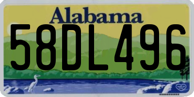 AL license plate 58DL496