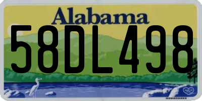 AL license plate 58DL498