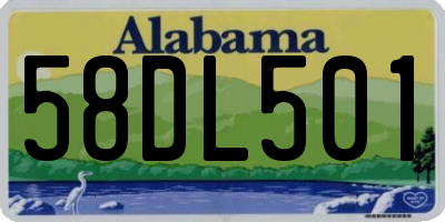 AL license plate 58DL501