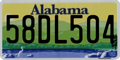 AL license plate 58DL504
