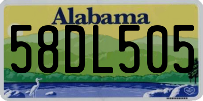 AL license plate 58DL505